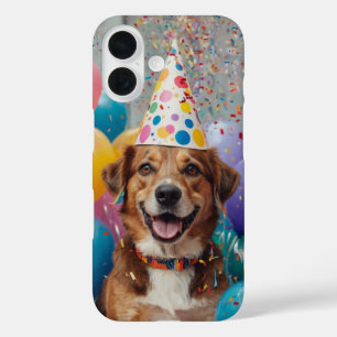 Birthday Pup iPhone 16 Case