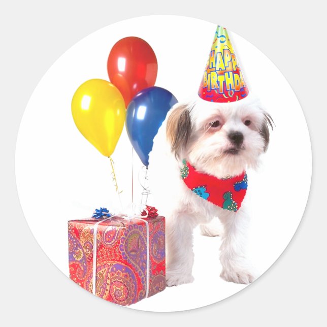 birthday pup sticker (Front)