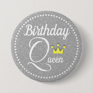 Birthday Queen 3 Inch Round Button