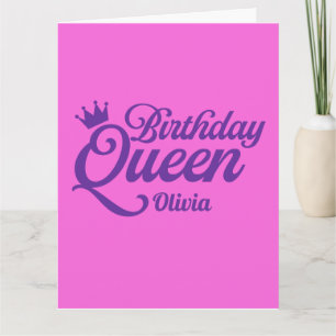 Birthday Queen Blank Card