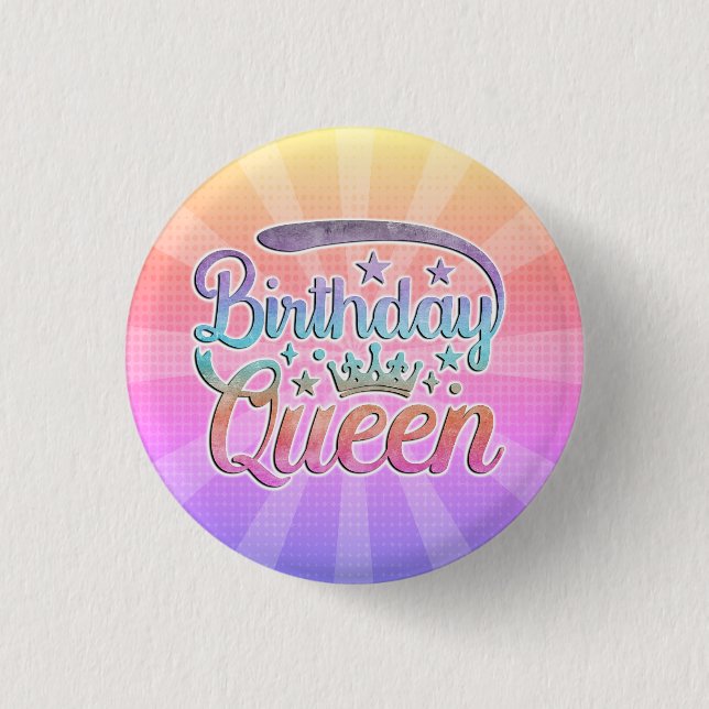 Birthday Queen Button (Front)