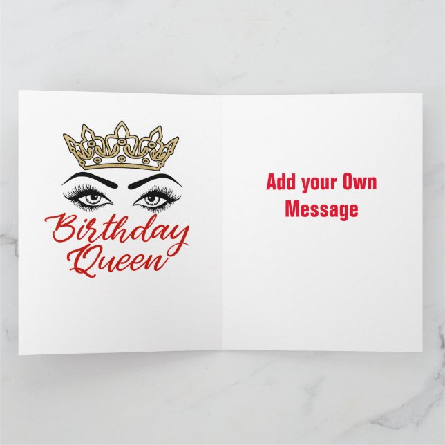 Birthday Queen Card (Inside)