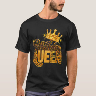 Birthday Queen Golden Crown American Afro Girls Wo T-Shirt