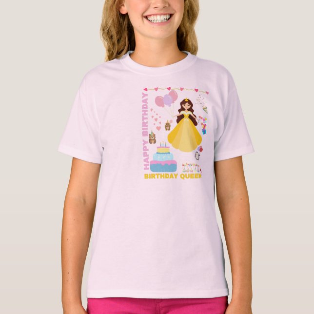 Birthday Queen Tee for Girls (Front)
