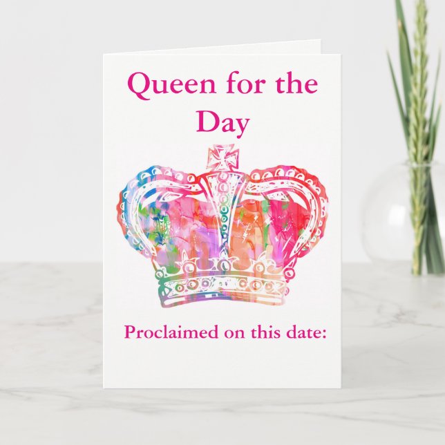 Birthday Queen Thank You Card (Front)