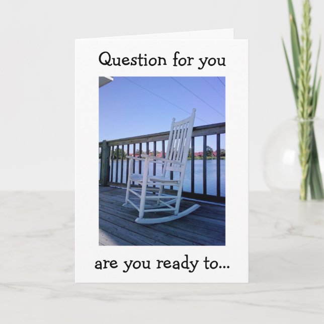 BIRTHDAY QUESTION? ROCK OR ROCK AND ROLL? CARD (Front)