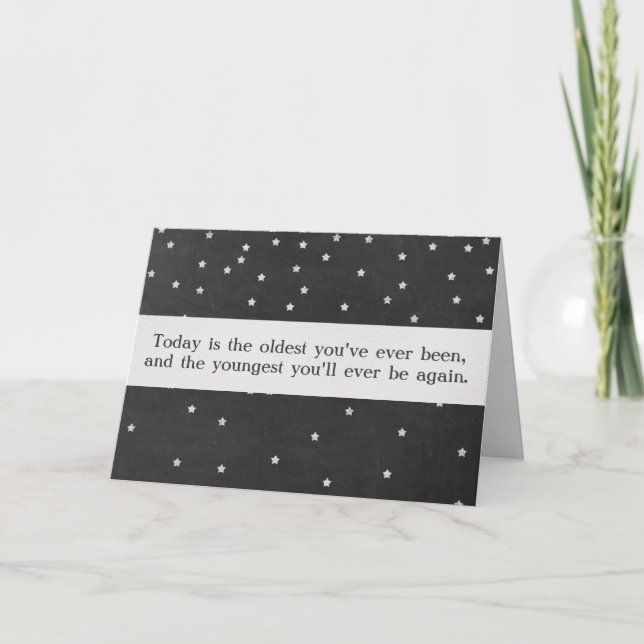 Birthday Quote with Custom Text Card (Front)