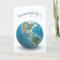 Birthday Red Heart On Planet Earth