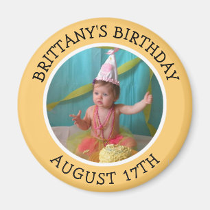 Birthday Reminder Personalized Photo Magnet