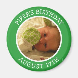 Birthday Reminder Personalized Photo Magnet