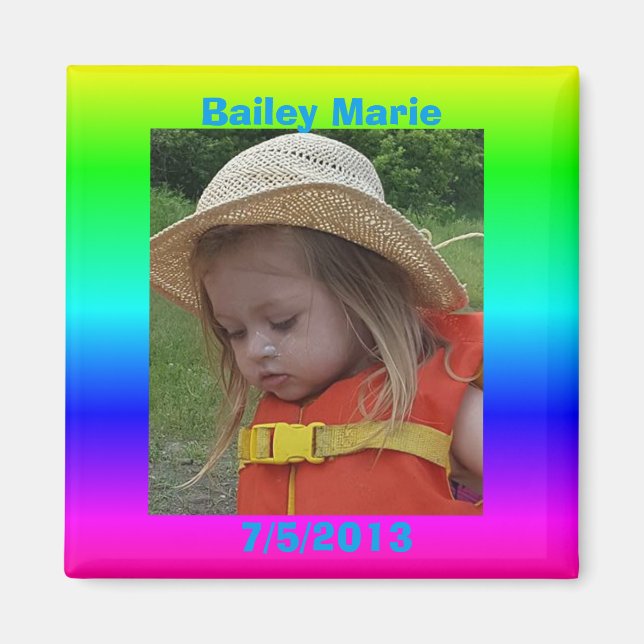 Birthday Reminder Refrigerator Photo Magnets (Front)