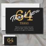Birthday Retro Black And Gold Thank You Card<br><div class="desc">After that milestone birthday party it's time to say thank you. Say it in style with our unique thank you cards. Suitable for any age.</div>