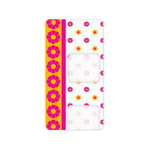 Birthday Retro Flower Miniature Candy bar wrappers Label