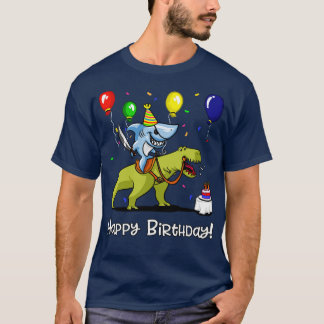 Birthday Riding Dinosaur T-Shirt