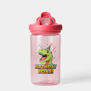 Birthday Roar Cute Dinosaur Birthday Party Design Water Bottle