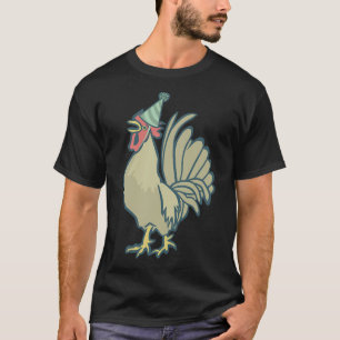 Birthday Rooster , Chicken Birthday Hat Rooster Ki T-Shirt