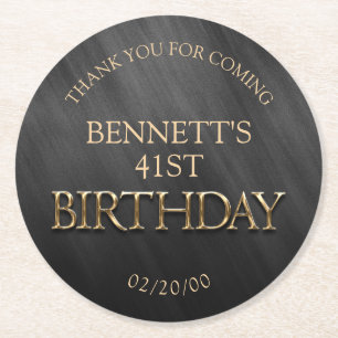 Birthday Round Paper Coaster