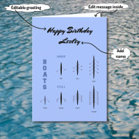 Birthday rowing boats personalizable sports