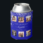 Birthday royal blue custom photo collage friends can cooler<br><div class="desc">A gift from friends for a woman's 21st birthday, celebrating her life with a collage of 6 of your photos of her, her friends, family, interest or pets. Personalize and add her name, age 21 and your names. White text. A chic royal blue background colour. Her name is written with...</div>