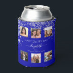 Birthday royal blue custom photo collage friends can cooler<br><div class="desc">A gift from friends for a woman's 21st birthday, celebrating her life with a collage of 6 of your photos of her, her friends, family, interest or pets. Personalize and add her name, age 21 and your names. White text. A chic royal blue background colour. Her name is written with...</div>