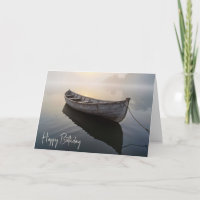 Birthday Rustic Old Rowboat On a Lake