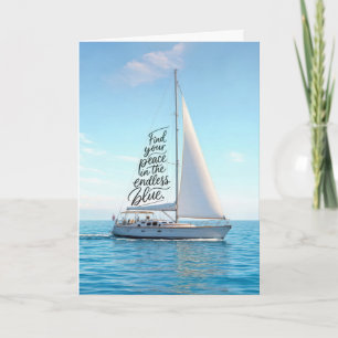 Birthday Sailboat with an Inspirational Quote Card