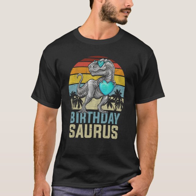 Birthday Saurus Rex Dino Birthdayssaurus Matching  T-Shirt (Front)