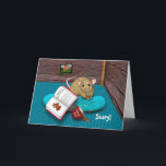 Birthday Scares a Mouse Card<br><div class="desc">A mouse sat happily reading a book with a cup of coffee when it heard it was your friend's birthday. It's fur stood up, it dropped the book, and spilled its coffee. The person receiving this birthday card will love it!</div>