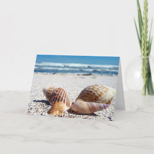 BIRTHDAY SEASHELLS BEACH TROPICAL GREETING CARDS