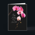 BIRTHDAY - SECRET PAL/SISTER - FUCHSIA ORCHIDS CARD<br><div class="desc">SEE SAME IMAGE FOR MANY OTHER CATEGORIES</div>