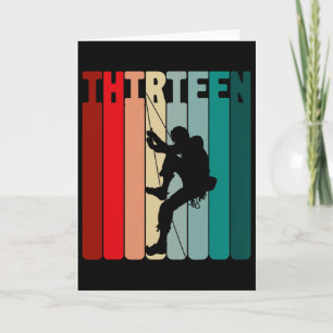 Birthday Shirt 13 Years Climbing 13th Birthday Boy Card