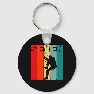 Birthday Shirt 7 Years Climbing 7th Birthday Boys Keychain