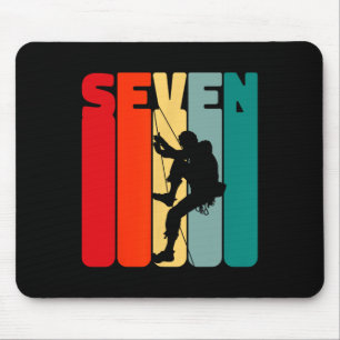 Birthday Shirt 7 Years Climbing 7th Birthday Boys Mouse Pad