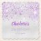Birthday silver purple glitter monogram
