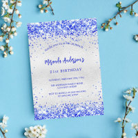 Birthday silver royal blue