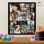 Birthday Simple 21 Photo Collage Custom Poster<br><div class="desc">Create your own personalized, custom colour commemorative photo collage poster print celebrating any age birthday for him or her utilizing this easy-to-upload template with 21 pictures in various shapes and sizes to accommodate a variety of photographic subjects with your custom text in your choice of font styles and colours (shown...</div>