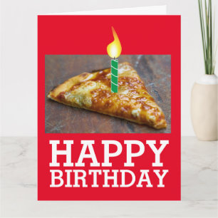 BIRTHDAY SLICE OF PIZZA WITH CANDLE CARD