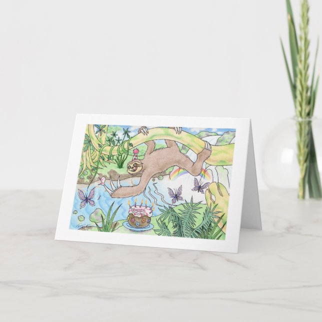 Birthday Sloth Card (Front)