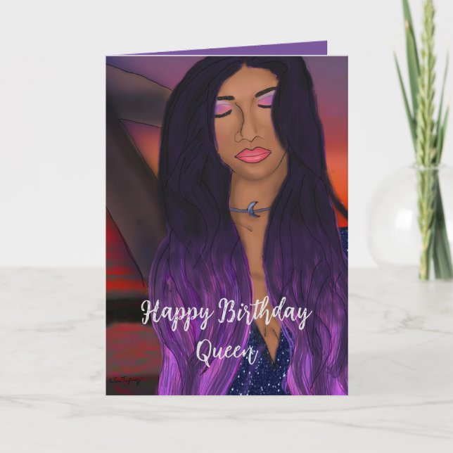 Birthday Small, 4" x 5.6" Folded Greeting Card (Front)