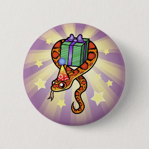 Birthday Snake 2 Inch Round Button