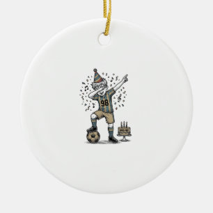 Birthday Soccer Boy Dab Vintage Engraving Shirt_1 Ceramic Ornament