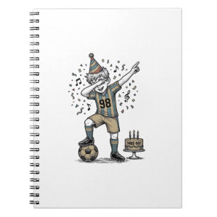 Birthday Soccer Boy Dab Vintage Engraving Shirt_1 Notebook