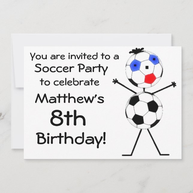 Birthday Soccer Party Invitation (Front)