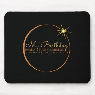 Birthday Solar Eclipse 2024 April 8 Total Eclipse Mouse Pad