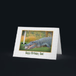 Birthday, Son, Golf, Alligator Card<br><div class="desc">Your favourite golfer will recognize this image as the ultimate hazardous lie.  It makes a humourous birthday greeting card.   Feel free to change the inside verse to suit your needs.</div>