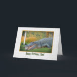Birthday, Son, Golf, Alligator Card<br><div class="desc">Your favourite golfer will recognize this image as the ultimate hazardous lie.  It makes a humourous birthday greeting card.   Feel free to change the inside verse to suit your needs.</div>