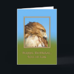 Birthday, Son-in-law, Rough-legged Hawk Card<br><div class="desc">This amazing Rough-legged Hawk makes a colorful vision of strength on this birthday greeting card. Feel free to change the inside verse to suit your needs.</div>