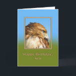 Birthday, Son, Rough-legged Hawk Card<br><div class="desc">This amazing Rough-legged Hawk makes a colorful vision of strength on this birthday greeting card. Feel free to change the inside verse to suit your needs.</div>