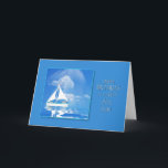 BIRTHDAY - SON - SAILBOAT - BLUE SEA CARD<br><div class="desc">SEE SAME CARD FOR BOTH BIRTHDAYS AND FATHER'S DAY CARDS IN DIFFERENT CATEGORIES i.e. dad,  son,  brother etc.</div>
