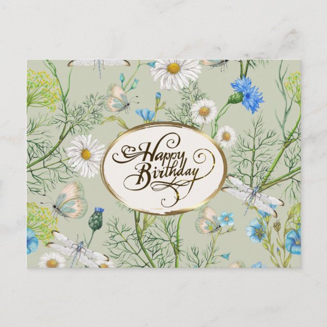 Birthday Song of Solomon 2:1 Bible Verse Postcard (Front)